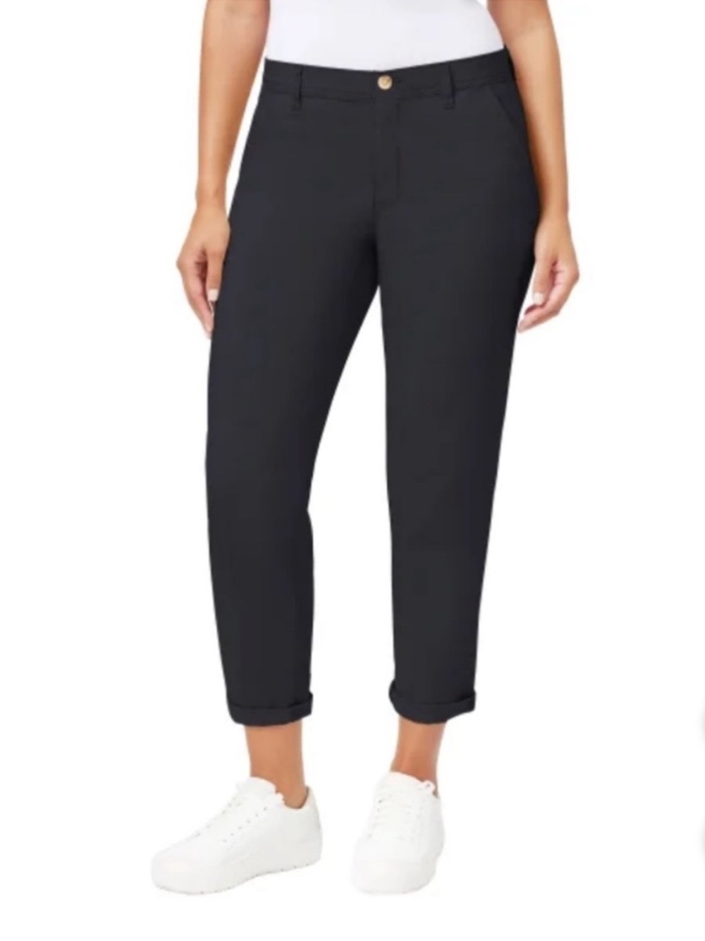 ☀️NWT Kensie Girlfriend Chino Pant Black Size 10
